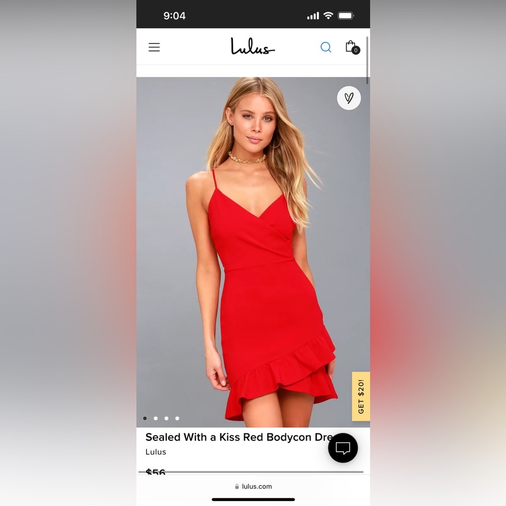 Lulus Sealed With a Kiss Red Bodycon Dress